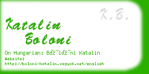 katalin boloni business card